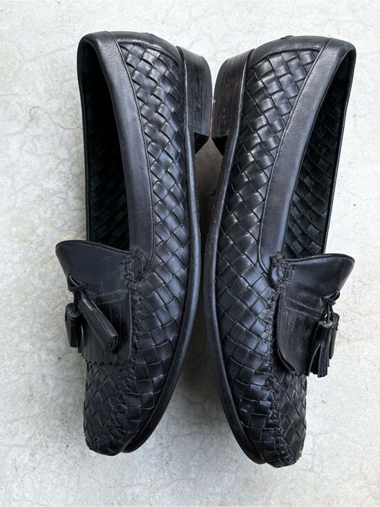 Cole Haan Resort Vintage Basket Weave Loafers Woven Black Leather Old Money 11 main image 4